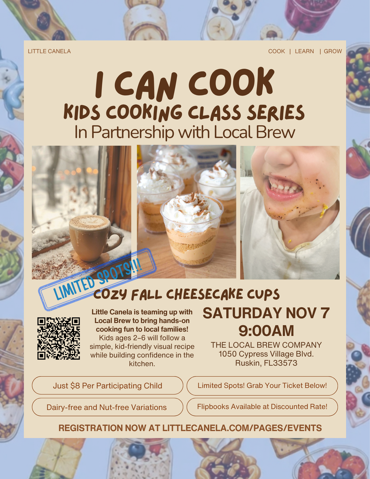 11/7/2026 - Apollo Beach - Kids Cooking Class Series
