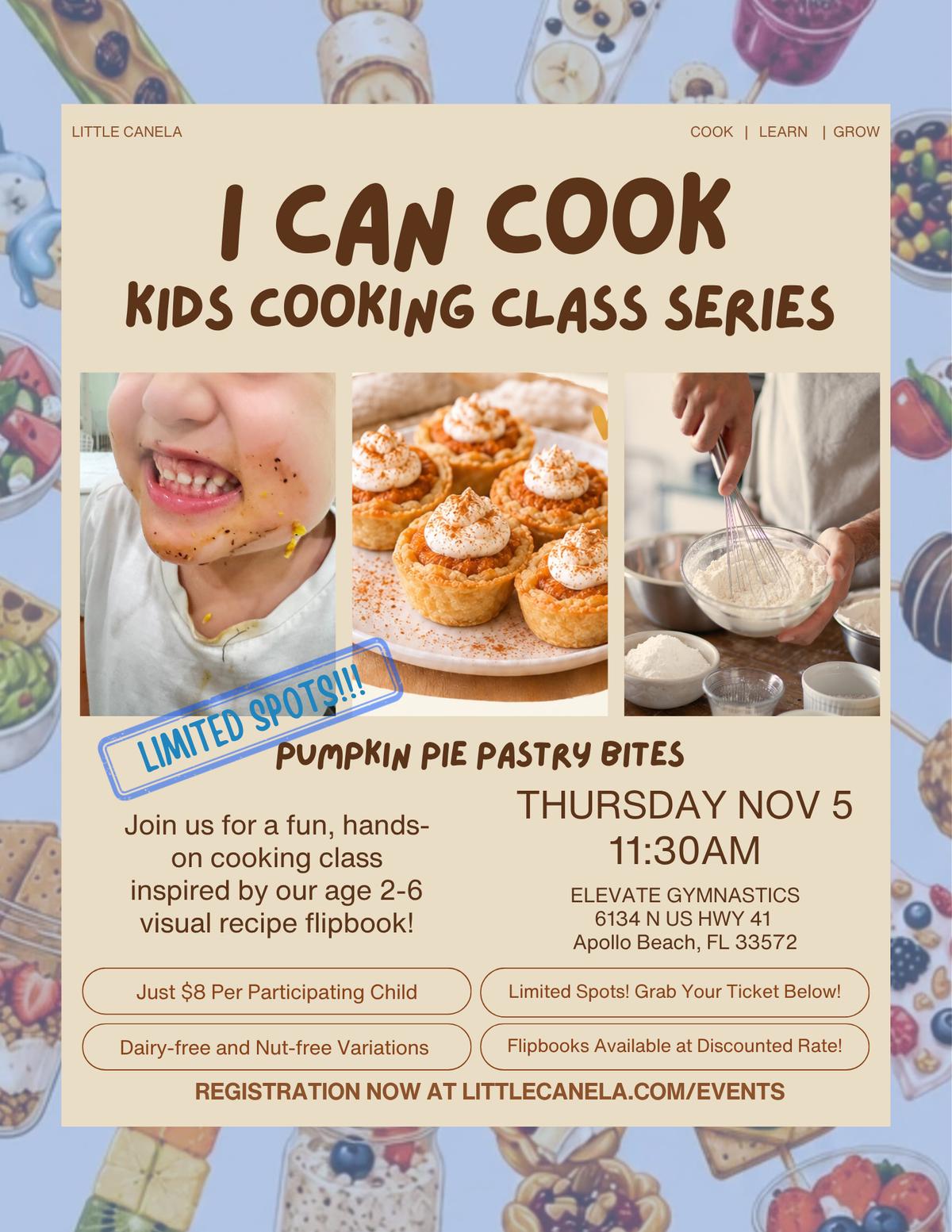 11/5/2026 - Apollo Beach - Kids Cooking Class Series